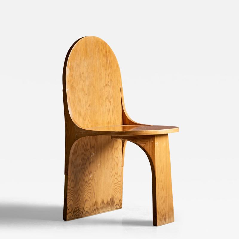 Sculptural Scandinavian Modern Chair in Wood Denmark 1960s