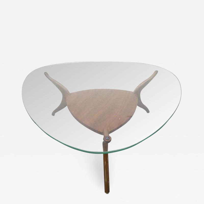 Sculptural Triangular Coffee Table Mid Century Modern