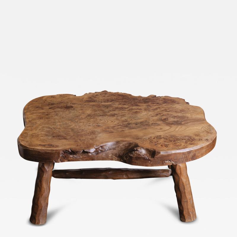 Sculptural Wood Coffee Table