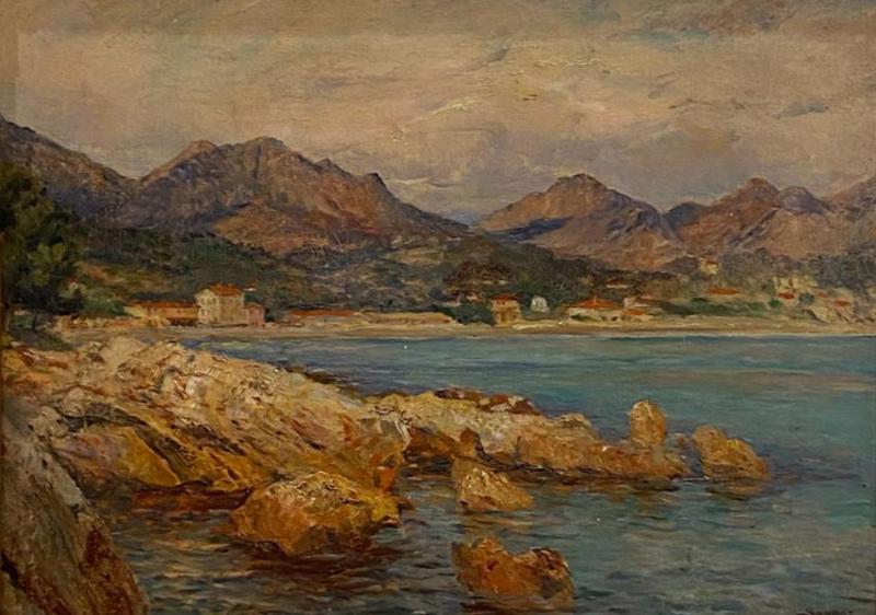 Seascape Oil on Canvas San Martin