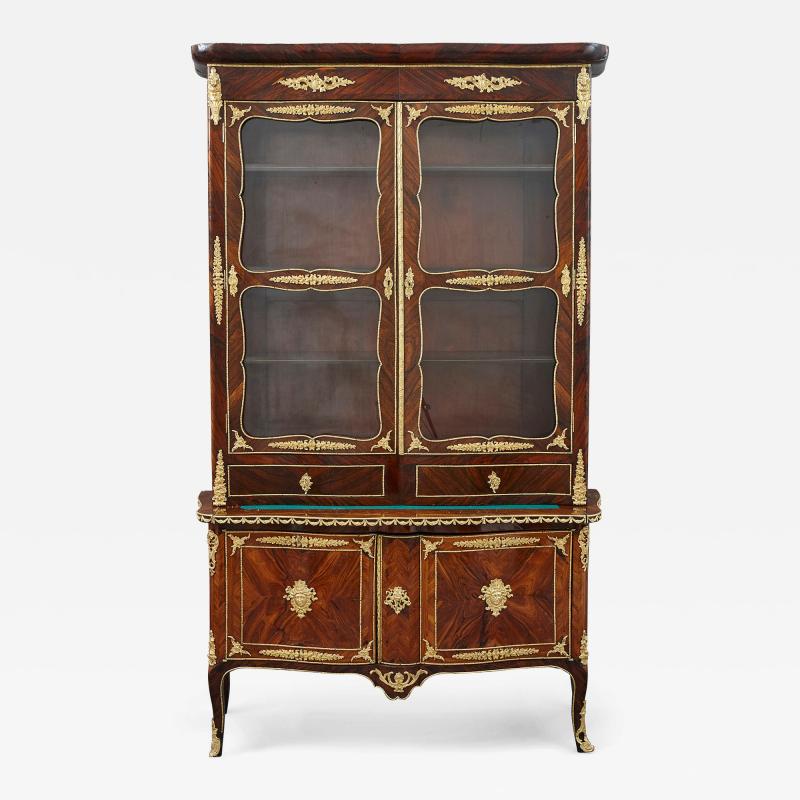 Second Empire period gilt bronze and kingwood display cabinet