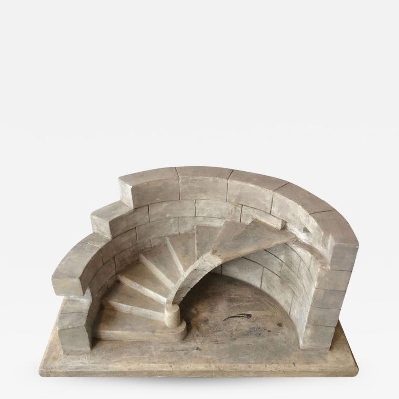 Second staircase model in plaster France XIXth century