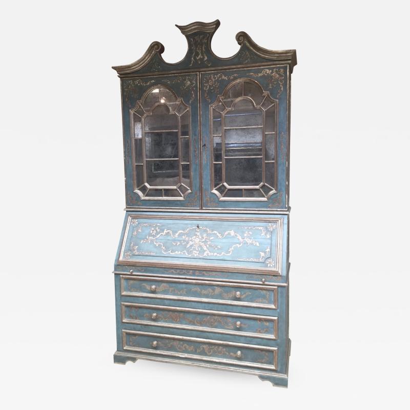 Secretaire with hand carved gilded art work