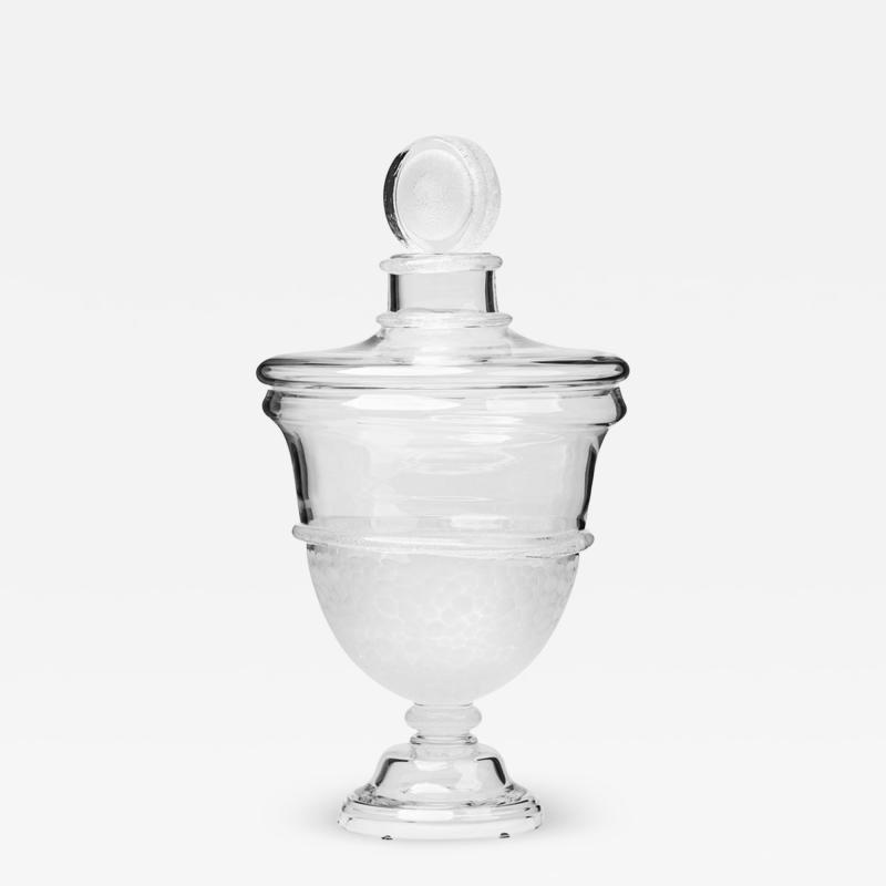 Seguso Vetri d Arte Seguso Vietri Italian Mid Century Large Glass Apothecary Jar
