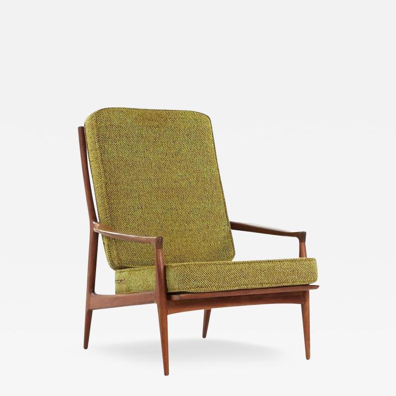 Selig Style Mid Century Walnut Lounge Chair