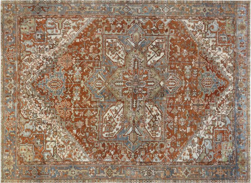 Semi Antique Persian Heriz Rug 83 x 116 