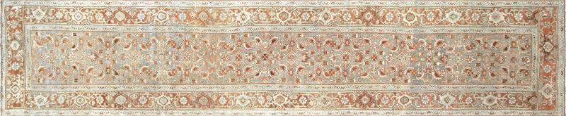 Semi Antique Persian Melayer Runner 33 x 16