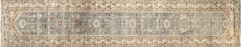 Semi Antique Persian Melayer Runner 33 x 169 