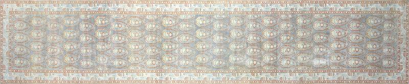 Semi Antique Persian Melayer Runner 34 x 162 