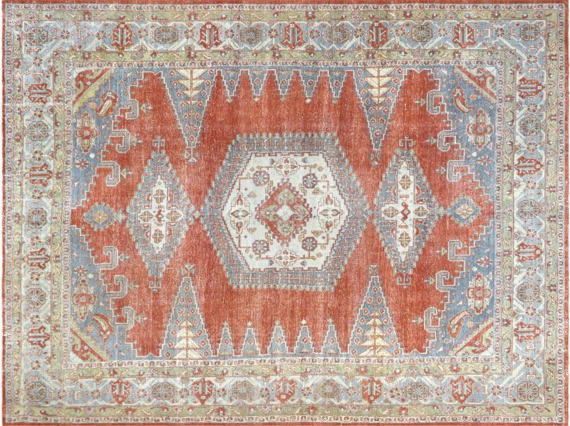 Semi Antique Persian Tabriz Rug 101 x 134 