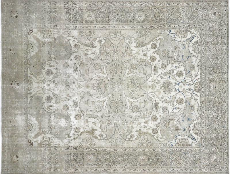 Semi Antique Persian Tabriz Rug 102 x 134 