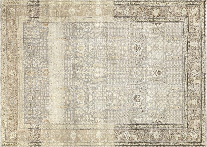 Semi Antique Persian Tabriz Rug 73 x 102 