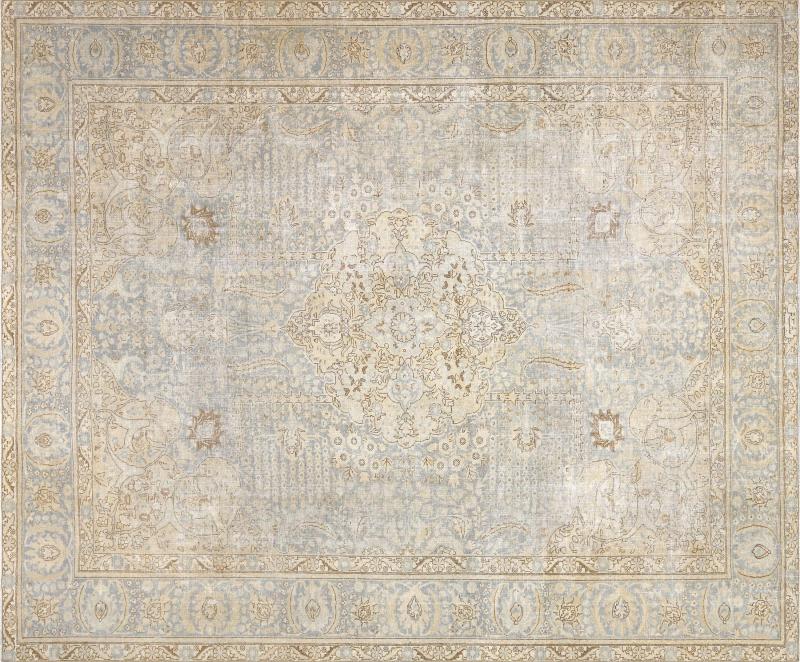 Semi Antique Persian Tabriz Rug 92 x 112 