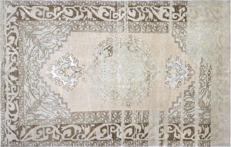Semi Antique Turkish Oushak Rug 51 x 710 