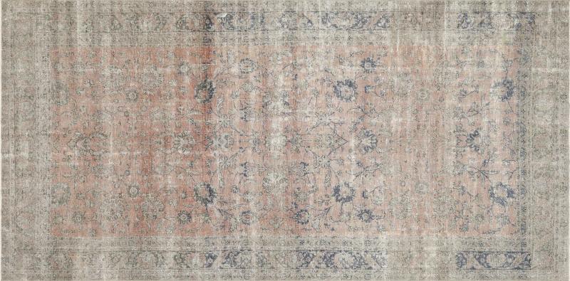 Semi Antique Turkish Oushak Rug 87 x 174 