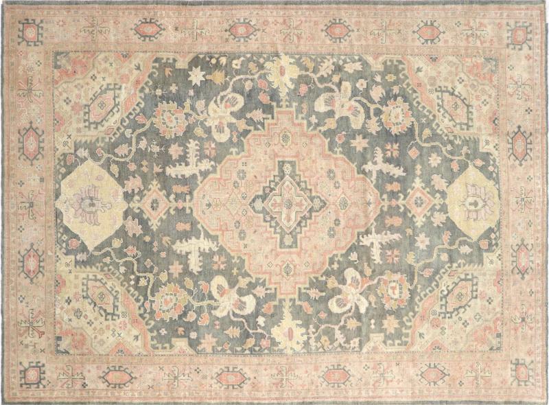Semi Antique Turkish Oushak Rug 92 x 125 