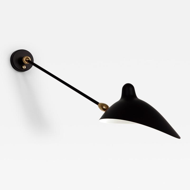 Serge Mouille Black or White Sconce with 1 Arm by Serge Mouille
