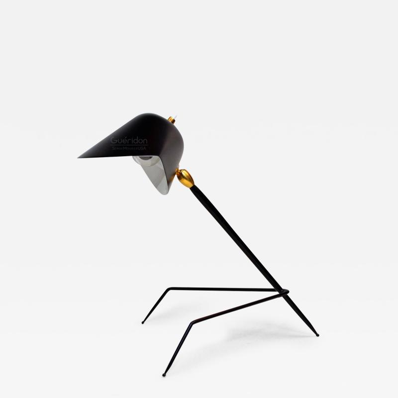 Serge Mouille Black or White Tripod Desk Lamp by Serge Mouille