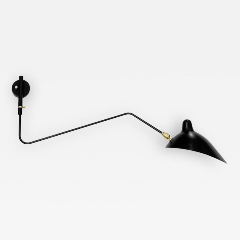 Serge Mouille Serge Mouille Black or White 1 Curved Rotating Arm Sconce