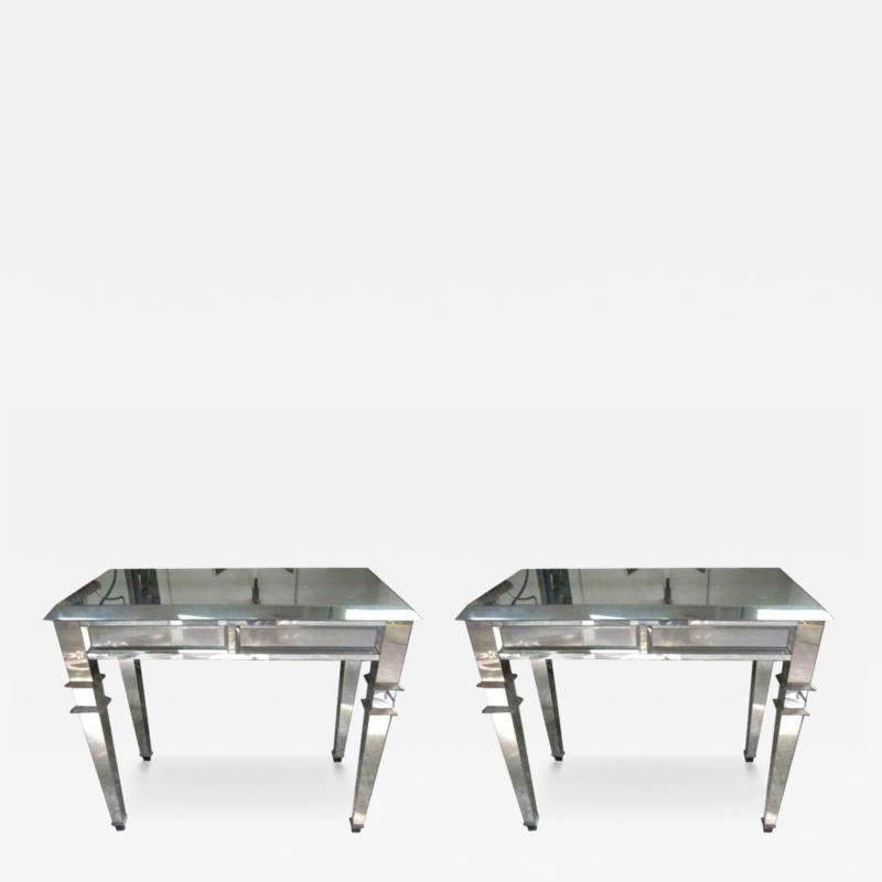 Serge Roche 1 French Art Deco Style Mirror Consoles or Vanity in Manner of Serge Roche