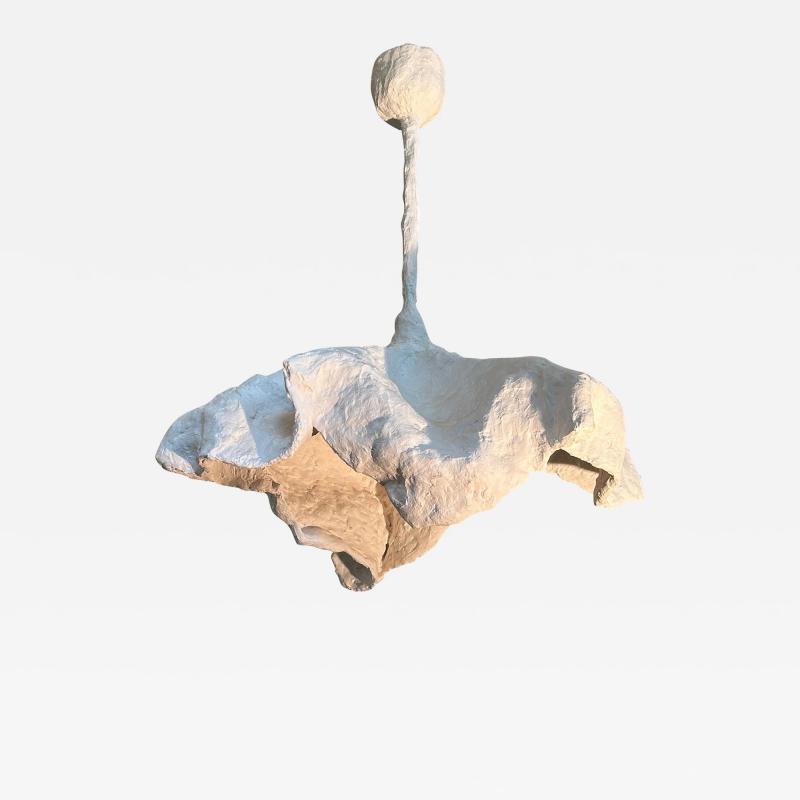 Serge Roche French Organic Modern Plaster Chandelier