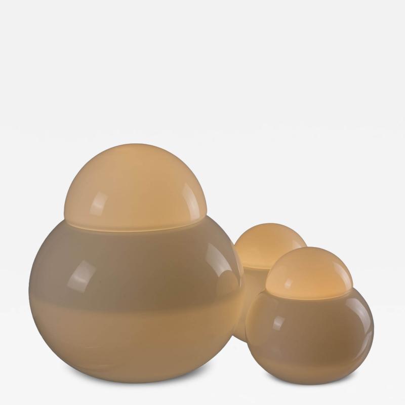Sergio Asti Set of Three Daruma Table Lamps by Sergio Asti for Candle
