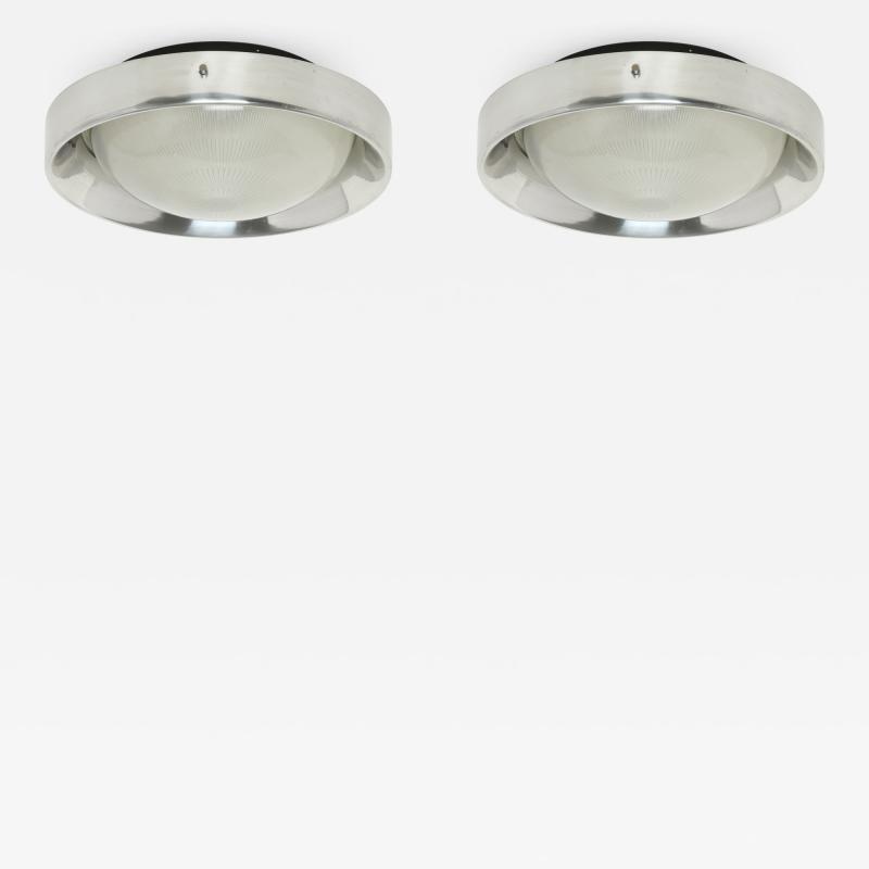 Sergio Mazza Midcentury modern flush mount ceiling light Italy circa 1960s