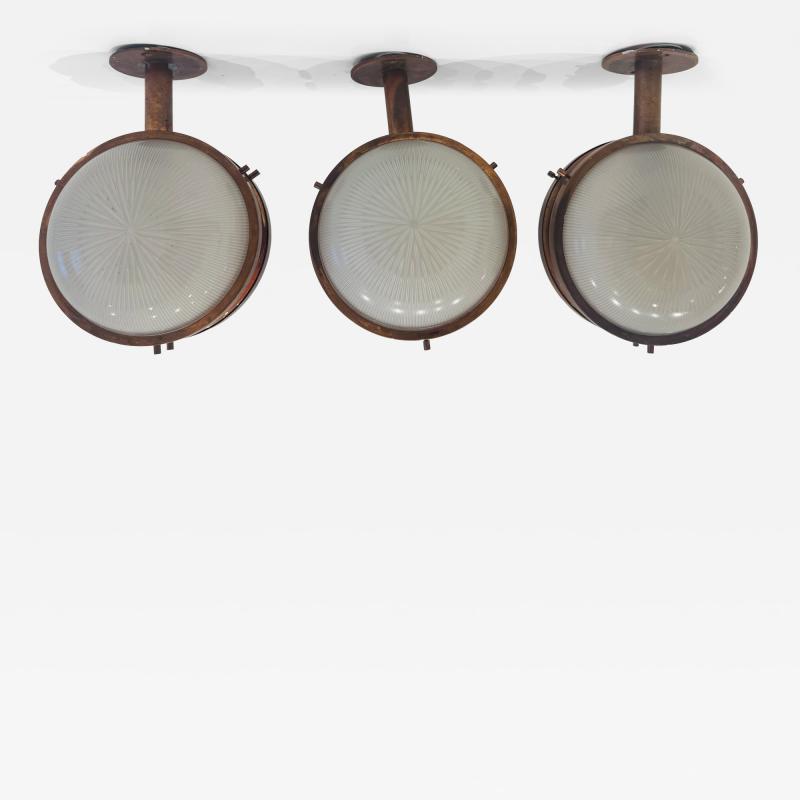 Sergio Mazza Set of 3 Sergio Mazza 1960s Artemide Celing Lamps Sconces Italian Mid Century