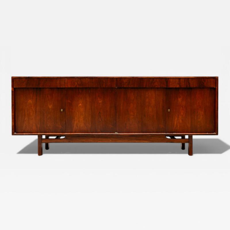 Sergio Rodrigues 1960s Mid Century Modern Credenza by Sergio Rodrigues in Rosewood Lot 414