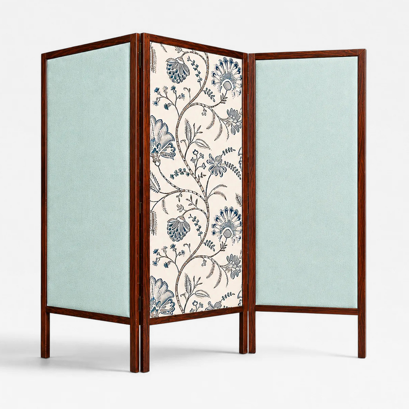 Sergio Rodrigues 3 Panel Screen in Brazilian Rosewood Upholstered Fabrics by Sergio Rodrigues