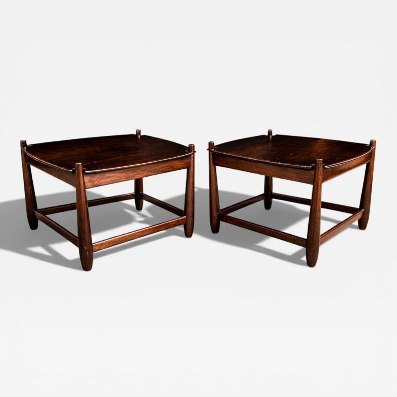 Sergio Rodrigues Arimelo Side Tables in Brazilian Rosewood Sergio Rodrigues 1958 Lot 596A