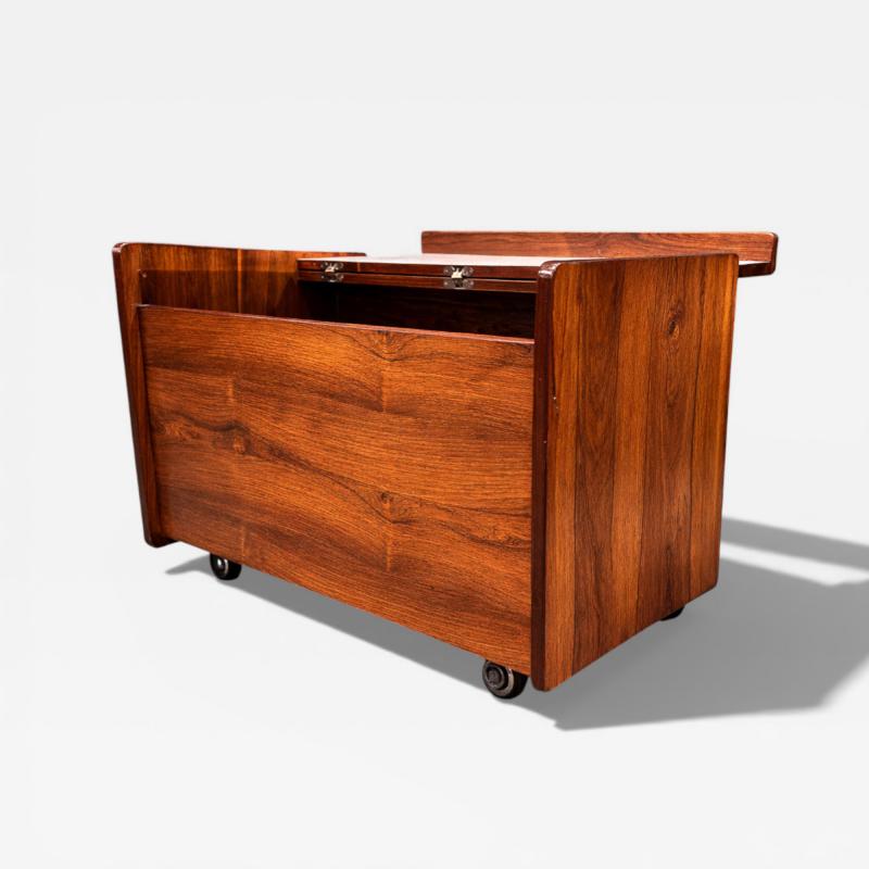 Sergio Rodrigues Bar Cart in Rosewood Sergio Rodrigues 1960s