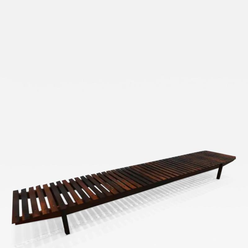 Sergio Rodrigues Mid Century Modern Mucki Bench in Hardwood by Sergio Rodrigues c 1960