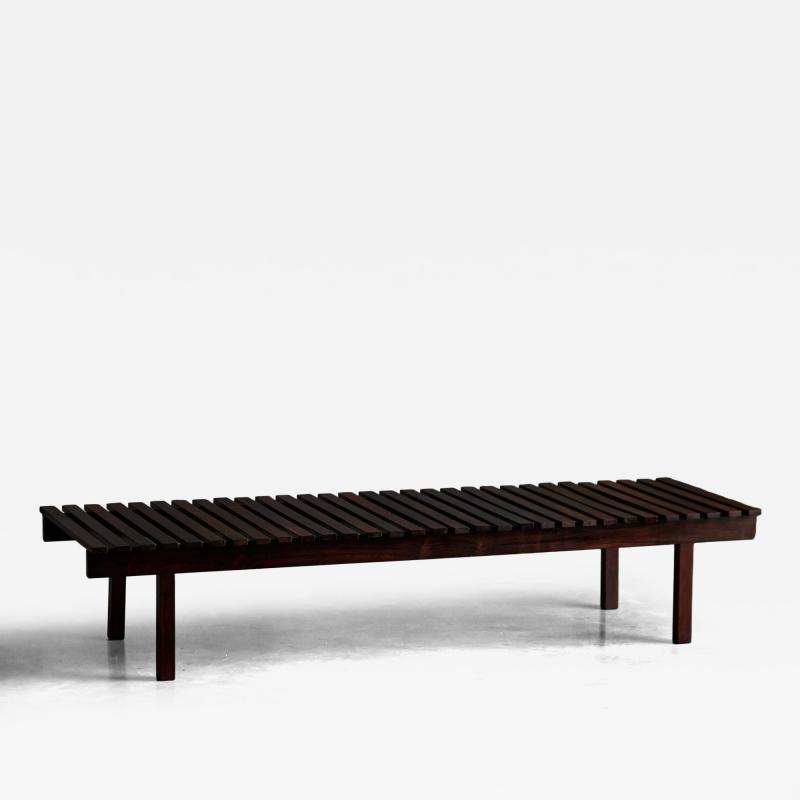 Sergio Rodrigues Mid Century Slatted Bench attributed to Sergio Rodrigues Brazil 1960