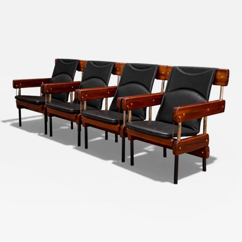 Sergio Rodrigues Pair of Double Longarina Auditorium Chairs Sergio Rodrigues