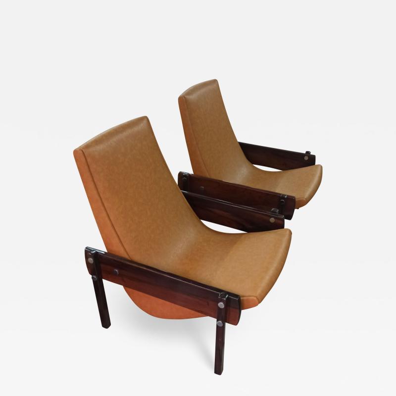 Sergio Rodrigues Pair of Mid Century Modern Vronka Armchairs by Sergio Rodrigues 1960s