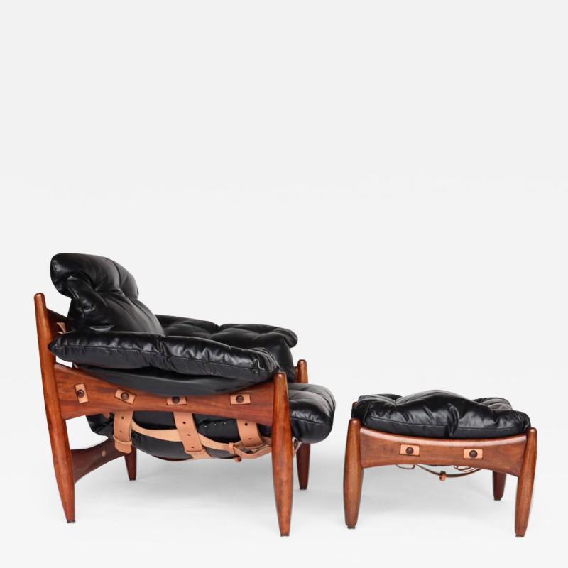 Sergio Rodrigues Sergio Rodrigues Sheriff Chair and Ottoman in Rosewood