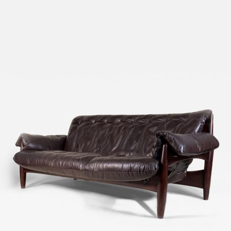 Sergio Rodrigues Sergio Rodrigues Sofa in Espresso Leather 