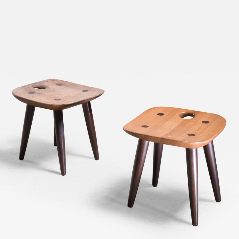 Sergio Rodrigues Sergio Rodrigues pair of Sonia stools