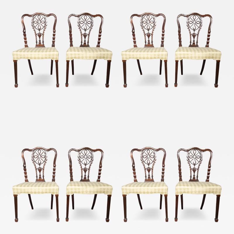 Set Of Eight Fine George III Mahogany Dining Chairs