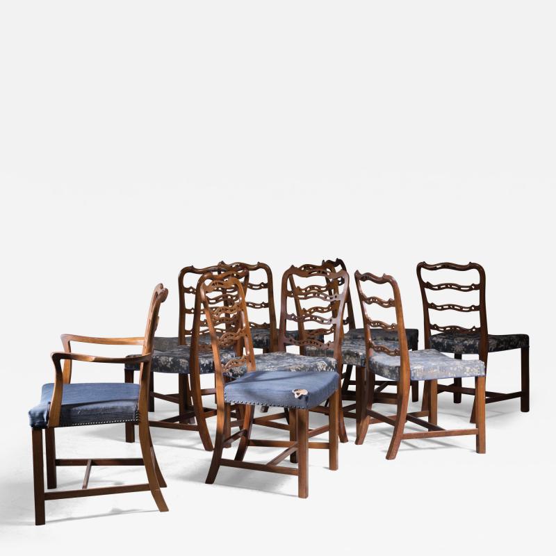 Set of 10 H M Birkedal Hansen dining chairs
