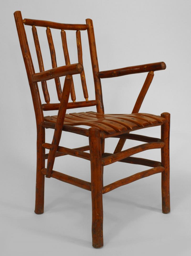 Set of 12 American Rustic Old Hickory Chairs