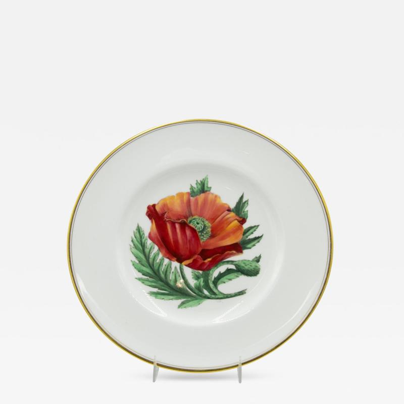 Set of 12 English Victorian Floral Worcester Plates