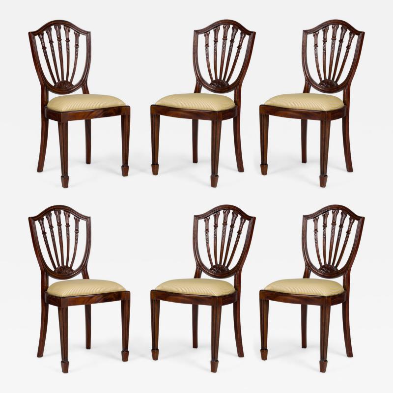 Set of 16 English Adam Style Open Back Side Chairs with Upholstered Cushion