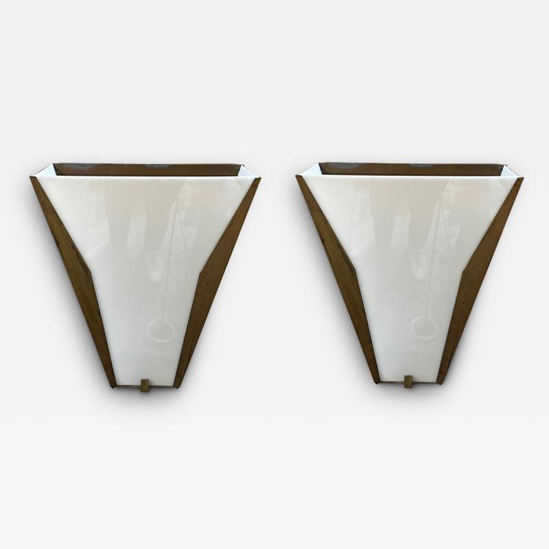 Set of 2 Mid Century Italian Wall Sconces 1970s