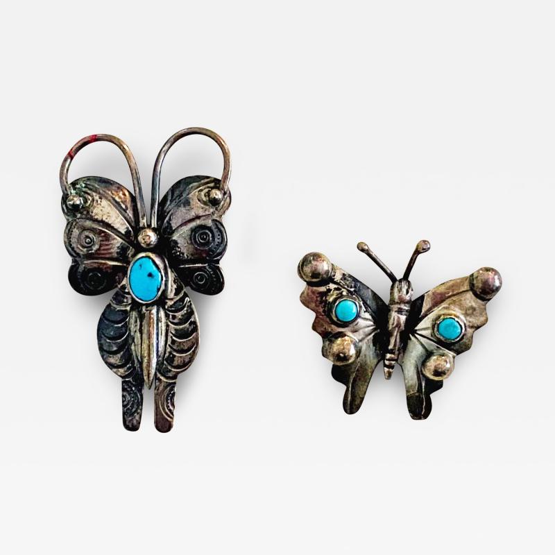 Set of 2 Navajo Dine butterfly pins