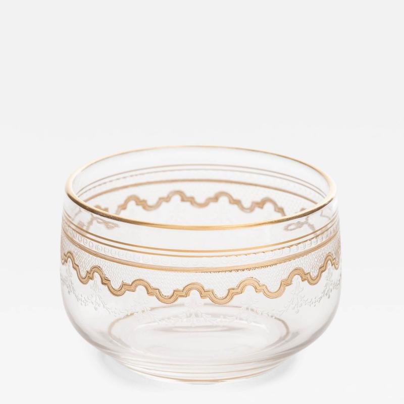 Set of 3 English Victorian Gilt Glass Cups