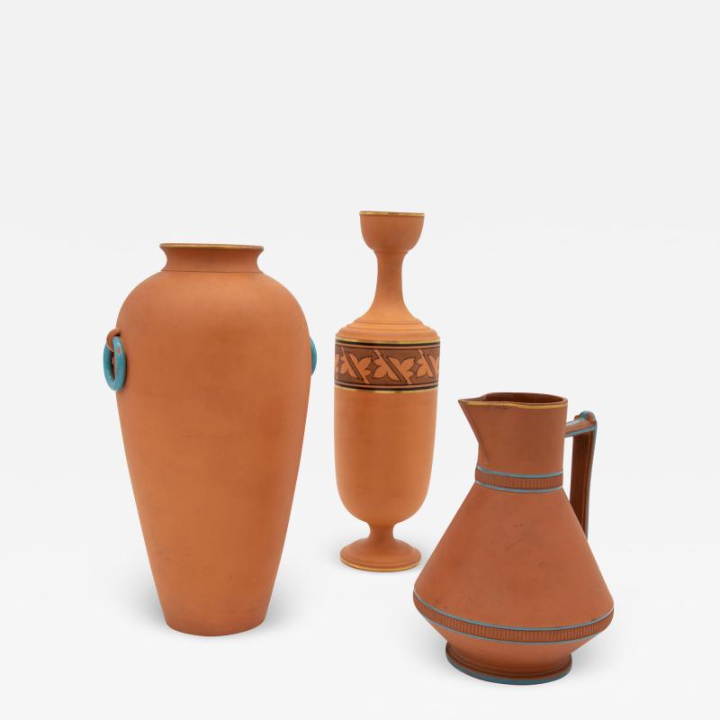 Set of 3 Etruscan Style Decorative Vases