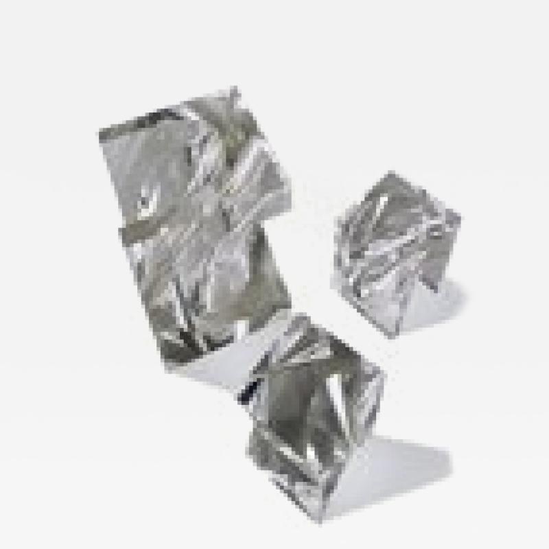 Set of 3 Lucite Table Sculptures