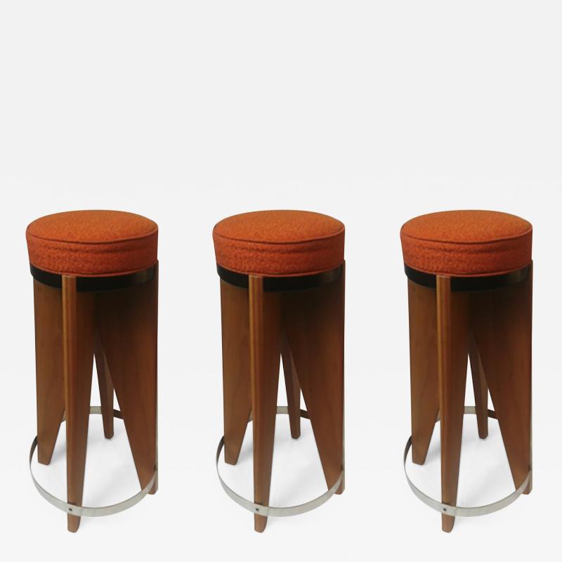 Set of 3 Minimalist Modern Bar Stools